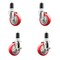 Service Caster 4 Inch 316SS Red Poly Swivel 1-1/2 Inch Expanding Stem Caster Brake SCC, 2PK SS316EX20S414-PPUB-RED-2-TLB-2-112 - alternate 1